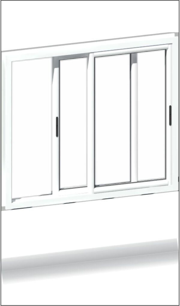 Ventana corrediza linea modena abierta