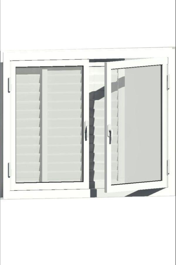 Ventana simple con celosia abierta v.e 1